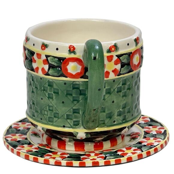 Mary Engelbreit Vintage 2000 'A Christmas Wish Collection' Teacup and Saucer - Picture 4 of 8